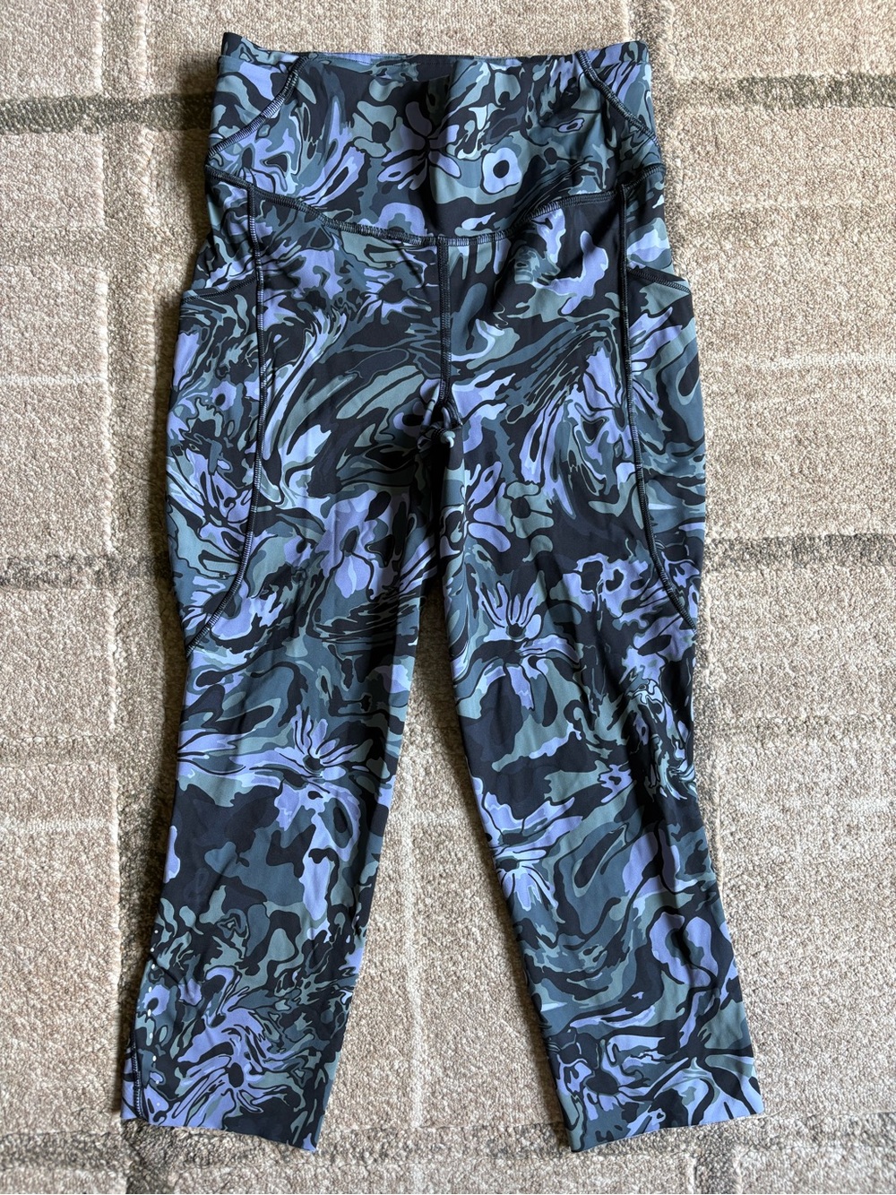 Lululemon Fast and Free High-Rise Crop 19" 5 Pocket Flower Meld Multi